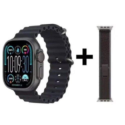 اشتري HK9 Ultra 2 Smartwatch بشاشة AMOLED، دعم ChatGPT وNFC، إجراء واستقبال المكالمات، متجر تطبيقات، Always On Display، و2 ستراب، بأفضل سعر من Smart Glaw