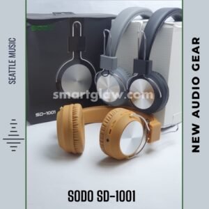 SODO SD-1001 Head Phone سماعة رأس خفيفة الوزن,لاسلكي وسلكي، دعم بطاقة TF,التحكم السريع في الموسيقى والاتصال,مناسبة تماما للأطفال، توفر جودة صوت نقية وواضحة.