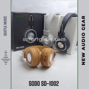 SODO SD-1002 Head Phone سماعة رأس خفيفة الوزن,لاسلكي وسلكي، دعم بطاقة TF,التحكم السريع في الموسيقى والاتصال,مناسبة تماما للأطفال، توفر جودة صوت نقية وواضحة.
