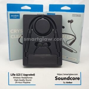 Anker Soundcore Life U2i Upgraded سماعات بلوتوث حول الرقبة مع وقت تشغيل 24 ساعة، ومكالمات واضحة مع CVC 8.0، قابلة للطي، مقاومة للماء IPX5، تقنية BassUp.