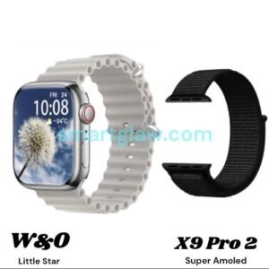 X9 Pro 2 W&O إجراء و الرد على المكالمات من الساعة، توافق مع الأندرويد والأيفون، إشعارات الرسائل والمكالمات، إلتقاط الصور من خلال الساعة، Siri-ChatGPT-NFC.