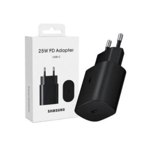 Samsung 25w PD Adapter Plug USB-C شحن مباشر بحد أقصى 25 واط,فائق السرعة بقوة 25 وات مع الجيل الخامس (متوافق مع S10/ A90/A70 والطرازات الأحدث),