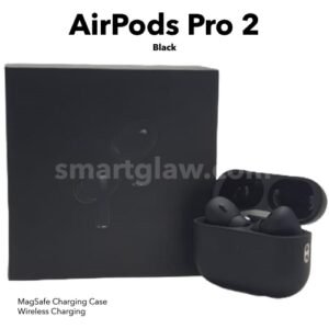 AirPods Pro 2 Black تتميز بصوت ستيريو نقي وميكروفون ممتاز،تستخدم مع جميع موبايلات وأندرويد وأيفون، بتدعم الشحن الوايرلس، اللون الأسود.