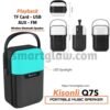 Kisonli Q7S Wireless Speaker يدعم كشاف طوارئ، يعمل بتقنية البلوتوث يتميز بصوت ستيريو نقي وواضح، مدخل كارت ميموري ومدخل فلاشة USB ومدخل AUX،يدعم راديو FM.