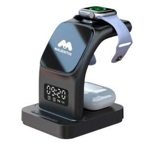 Majentik MW-11 Wireless Charger أناقة التصميم للشحن اللاسلكي ، مصنوعة من مواد عالية الجودة. هذا يضيف لمسة رائعة إلى مكتبك أو غرفتك أو منطقة الشحن الخاصة بك.