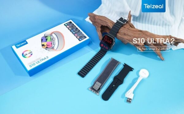 Telzeal S10 Ultra2 شاشة Super Amoled عالية الجودة, تحويل الحديث الصوتي إلى حديث مكتوب, تدعم خلفيات 3D بسبب جودة الشاشة العالية, خاصية Dynamic Island.