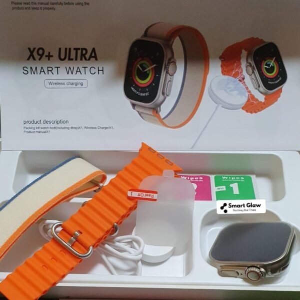 Conncetme X9+ Ultra smart watch تدعم إجراء والرد على المكالمات من الساعة مباشرة مع دعم إشعار التطبيقات بلغة عربية صحيحة وتوقيت 12&24 ساعة والتحكم في إلتقاط الصور من خلال الساعة, التحكم في الميوزك.