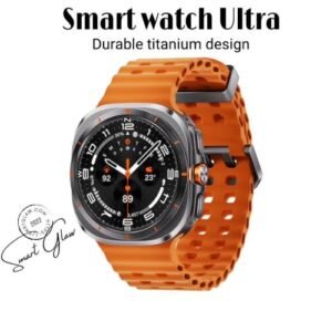 Smart Watch Ultra Round شاشة أموليد عالية الدقة، إجراء والرد على المكالمات، تشغيل المقاطع الصوتية من الساعة، إلتقاط الصور من الساعة، الطقس، Siri، بوصلة.