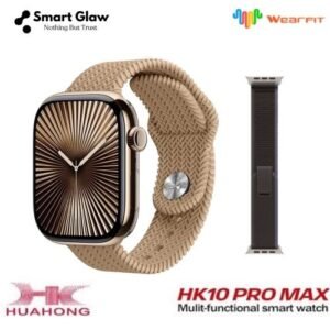HK10 Pro Max Series10 شاشة سوبر اموليد بجودة عالية جداً 2.01 بوصة، 6 وضع always on display، التحكم في إلتقاط الصور من الساعة، توصيل الساعة مع الإيربود.