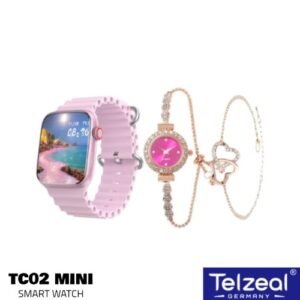 Telzeal TC02 Mini إجراء والرد على المكالمات, إشعارات التطبيقات, شاشة مقاس 38mm بجودة عالية جداً, سلاسة رهيبة في التنقل بين القوائم, Android و iOS.