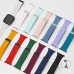 Silicone Band Strap 42:49mm ستراب سيليكون بمقاس 42:49 ملم مصنوع بجودة عالية، بقفل مجناتيك، يتناسب مع ساعات أبل ومع براندات عالمية أخري.
