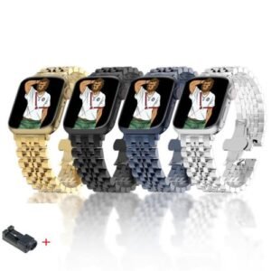 New Metal Rolex Strap 42:49mm مع الإستراب المعدن للساعات الذكية،غير من شكل ساعتك الذكية وأجعلها أكثر جاذبية بمقاسات 42-44-45-49 ملي مع ماكينة تقصير الاستراب