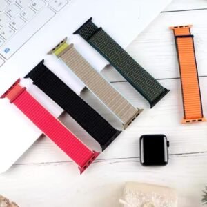 New Scotch Strap 42:49mm ستراب قماش بمقاس 42:49 ملم مصنوع بجودة عالية، بقفل سكوتش، يتناسب مع ساعات أبل ومع براندات عالمية أخري.