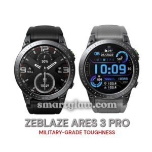 ZEBLAZE ARES 3 PRO شاشة Ultra HD Amoled فائقة الدقة مقاس 1.43 بوصة، إشعارات التطبيقات بلغة عربية صحيحة، بطارية Li-Pol بسعة 400mAh، وضعين Always On Display.