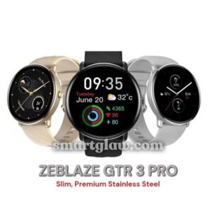 ZEBLAZE GTR 3 PRO شاشة Ultra HD Amoled فائقة الدقة مقاس 1.43 بوصة، إشعارات التطبيقات بلغة عربية صحيحة، بطارية Li-Pol بسعة 260mAh، وضعين Always On Display.