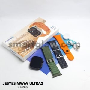 JSYES M69 ULTRA2 شاشة بجودة عالية مقاس 49mm مع لوك مسامير حقيقية وإجراء والرد على المكالمات وإشعار التطبيقات، توقيت 12&24 ساعة، إلتقاط الصور من خلال الساعة.