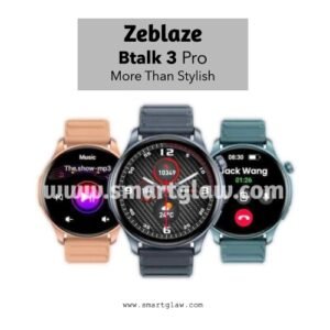 ZEBLAZE BTALK 3 Pro WATCH شاشة Ultra HD AMOLED Display بمقاس 1.43 بوصة، إشعارات التطبيقات بلغة عربية صحيحة، إجراء والرد على مكالمات، مقاوم للماء IP 68.