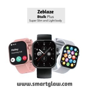 ZEBLAZE BTALK PLUS WATCH شاشة Ultra HD فائقة الدقة مقاس 2.03 بوصة، إشعارات التطبيقات بلغة عربية صحيحة، إجراء والرد على مكالمات، مقاوم للماء IP 68.