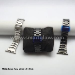 Metal Rolex Row Strap 42:49mm مع الإستراب المعدن للساعات الذكية،غير من شكل ساعتك الذكية الخاصة وأجعلها أكثر جاذبية بمقاسات مختلفة 42-44-45-49 ملي