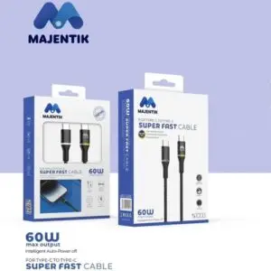 Cable C-008 Type-C To Type-C توفير تجربة شحن سريعة 60W، مما يجعله الخيار المفضل لمستخدمي أجهزة تدعم Type-C ، نقل الملفات والمحتويات بين الأجهزة بشكل سريع.