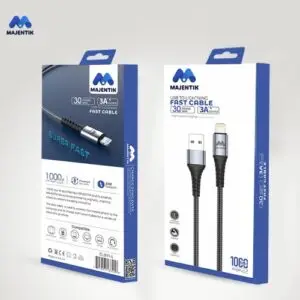 Majentik Cable CL-011 Lightning توفير تجربة شحن سريعة 30W / 3A، مما يجعله الخيار المفضل لمستخدمي أجهزة Android، نقل الملفات والمحتويات بين الأجهزة بشكل سريع