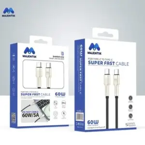 Cable CL010 Type-C To Type-C توفير تجربة شحن سريعة 60W، مما يجعله الخيار المفضل لمستخدمي أجهزة تدعم Type-C ، نقل الملفات والمحتويات بين الأجهزة بشكل سريع.