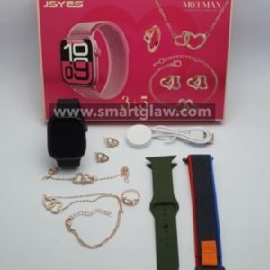 JSYES M63 MAX شاشة بجودة عالية مقاس 45MM مع لوك ستراب فعال وإجراء والرد على المكالمات وإشعار التطبيقات، توقيت 12&24 ساعة، إلتقاط الصور من خلال الساعة.