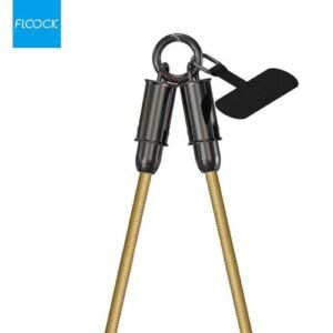 Mobile Lanyard Fast Charger حبل شحن سريع 2 في 1 للهواتف المحمولة، مع كابل شحن سريع من النوع C إلى النوع C، بطول 1.2 متر، شحن يصل إلى 60W كحد أقصى.