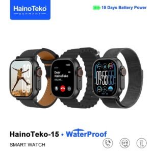 Haino Teko-15 شاشة أموليد عالية الدقة، إجراء والرد على المكالمات، مساحة داخلية 1GB، جاليري خاص، ملفات PDF، إلتقاط الصور من الساعة مع لايف فوتو (Live Photo)
