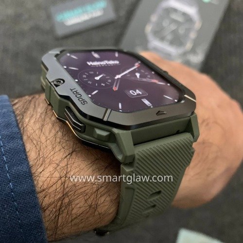 Haino Teko SQ-18 WaterProof شاشة أموليد بمقاس 2.02 بوصة، إجراء والرد على المكالمات ،إلتقاط الصور من الساعة، وضع الصامت اثناء الرنين، توقيت 12 و 24 ساعة.