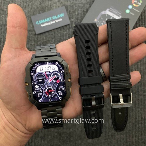 Haino Teko SQ-18 WaterProof شاشة أموليد بمقاس 2.02 بوصة، إجراء والرد على المكالمات ،إلتقاط الصور من الساعة، وضع الصامت اثناء الرنين، توقيت 12 و 24 ساعة.