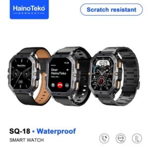 Haino Teko SQ-18 WaterProof شاشة أموليد بمقاس 2.02 بوصة، إجراء والرد على المكالمات ،إلتقاط الصور من الساعة، وضع الصامت اثناء الرنين، توقيت 12 و 24 ساعة.
