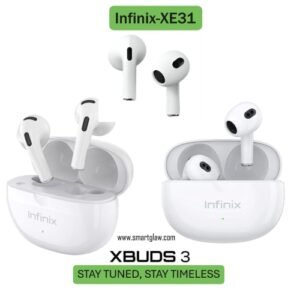 سماعة  Infinix XBUDS 3 XE31 Warranty اللاسلكية مع تقنية إلغاء الضوضاء AI ENC، بطارية تدوم حتى 30 ساعة، بلوتوث 5.3، مقاومة للماء IPX4، وصوت قوي وواضح