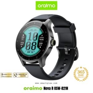 Oraimo Nova R OSW-821N شاشة تعمل باللمس عالية الدقة 1.39 بوصة زجاج Panda مقاوم للخدوش، مكالمات لاسلكية، 100وضع رياضي، مقاومة للماء IP68، تطبيق Oraimo Health