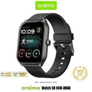 Oraimo Watch 5N OSW-806N شاشة TFT لمس بحجم 2.01 بوصة، ألوان حيوية واضحة، مكالمات لاسلكية، مقاومة للماء IP68، تحكم بالكاميرا عن بعد، تطبيق Oraimo Health