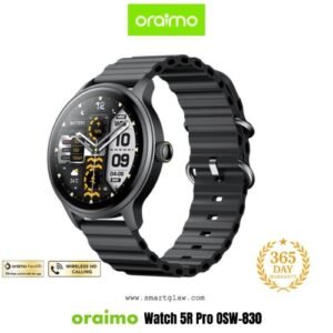 Oraimo Watch 5R Pro OSW-830 شاشة AMOLED مقاس 1.43 بوصة 2.5D، مكالمات لاسلكية، 100وضع رياضي، مقاومة للماء IP68، تطبيق Oraimo Health
