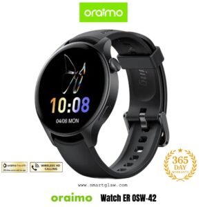 Oraimo Watch ER OSW-42 شاشة AMOLED بمقاس 1.43 بوصة، مكالمات لاسلكية، 100وضع رياضي، مقاومة للماء IP68، تحكم بالكاميرا عن بعد، تطبيق Oraimo Health