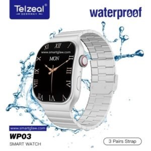 Telzeal WP03 Curved WaterProof شاشة اموليد منحنية بمقاس 2.03Inch، إظهار جميع أسماء المتصل، إجراء والرد على المكالمات من الساعة، رنين عند استقبال المكالمة.