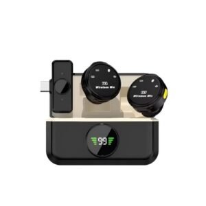 Haino Teko 2.4G Magnetic Microphone مايك لاسلكي عالي الدقة بتقنية عزل الضوضاء الذكية، نقل صوت نقي ل20م، وتصميم مغناطيسي سهل الاستخدام للبث والتصوير والمحتوى