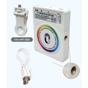 MJ-06 Magnetic RGB LED Fill Light ضوء LED صغير مع مغناطيس للتثبيت، بطارية 1000 mAh، إضاءة RGB متعددة الألوان مثالي لتحسين إضاءة الصور والفيديو على الموبايل.