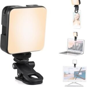 Plokama U80 LED Ring Light ضوء LED RGB محمول مع مشبك للهاتف وقابلية تعديل السطوع و360° دوران، مثالي للسيلفي، فيديوهات المحتوى والبث المباشر.