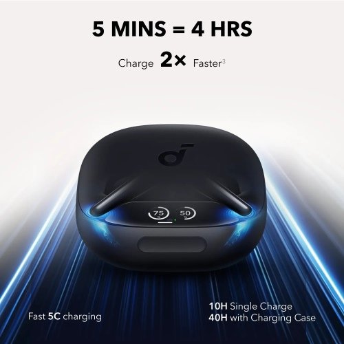 احصل على Anker Soundcore Liberty 4 Pro سماعات أذن لاسلكية بتقنية Adaptive ANC، صوت Hi-Fi مع LDAC وSpatial Audio، بطارية حتى 40 ساعة، و6 ميكروفونات AI.