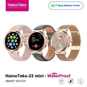 Haino Teko-23 Mini WaterProof  شاشة أموليد عالية الدقة، إجراء والرد على المكالمات،إلتقاط الصور من الساعة، دعم Always On Display، الإشعارات بلغة عربية سليمة.