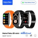 Haino Teko-28 Mini WaterProof  شاشة أموليد عالية الدقة بمقاس 1,47 بوصة، إجراء والرد على المكالمات،إلتقاط الصور من الساعة، دعم Always On Display،