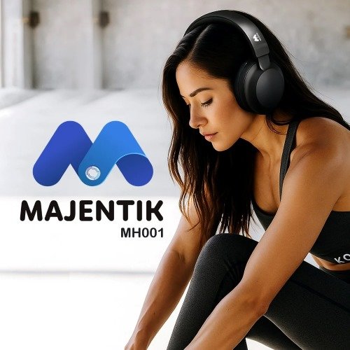سماعة Majentik MH001 اللاسلكية توفر صوت ستيريو واضح مع بطارية تصل حتى 18 ساعة، تصميم خفيف وطويّ وتشغيل من بطاقة TF بدون هاتف مثالية للاستماع اليومي.ضمان عام