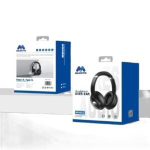 سماعة Majentik MH002 Wireless Headphones — صوت ستيريو نقي وباس قوي، بطارية حتى 40 ساعة، عزل كامل للضوضاء وتعدد أوضاع التشغيل (بلوتوث/TF/AUX) — ضمان عام
