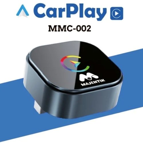 محول Majentik MMC-002 Wireless CarPlay Adapter يحوّل اتصال هاتفك السلكي إلى CarPlay وAndroid Auto لاسلكي بسرعة واستقرار بدون أسلاك داخل سيارتك.