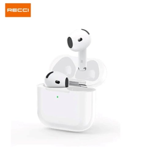 سماعات Recci G600C Pro Wireless Earbuds بتقنية Bluetooth 5.3 مع (ANC)، وضع الشفافية، تحكم باللمس وشحن USB-C ولاسلكي،صوت نقي وراحة استخدام . ضمان محلي عام