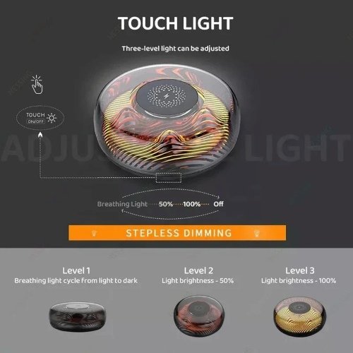 اشترِ Recci RCW-42 Mars Atmosphere Lamp – شاحن لاسلكي 15W مع إضاءة ليلية قابلة للتعديل. تصميم عصري وشحن سريع لأجهزة Qi – ضمان 12 شهر من الوكيل.
