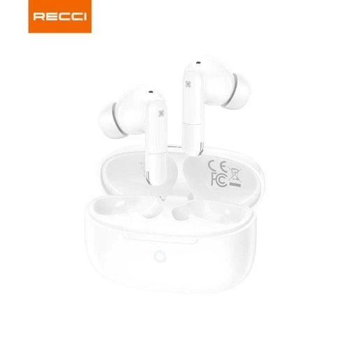 سماعات Recci REP-W97 Wireless Earphones بتقنية Bluetooth 5.3 وجودة صوت عالية مع تحكم باللمس وبطارية قوية وصوت نقي، مثالية للموسيقى والمكالمات ضمان محلي عام